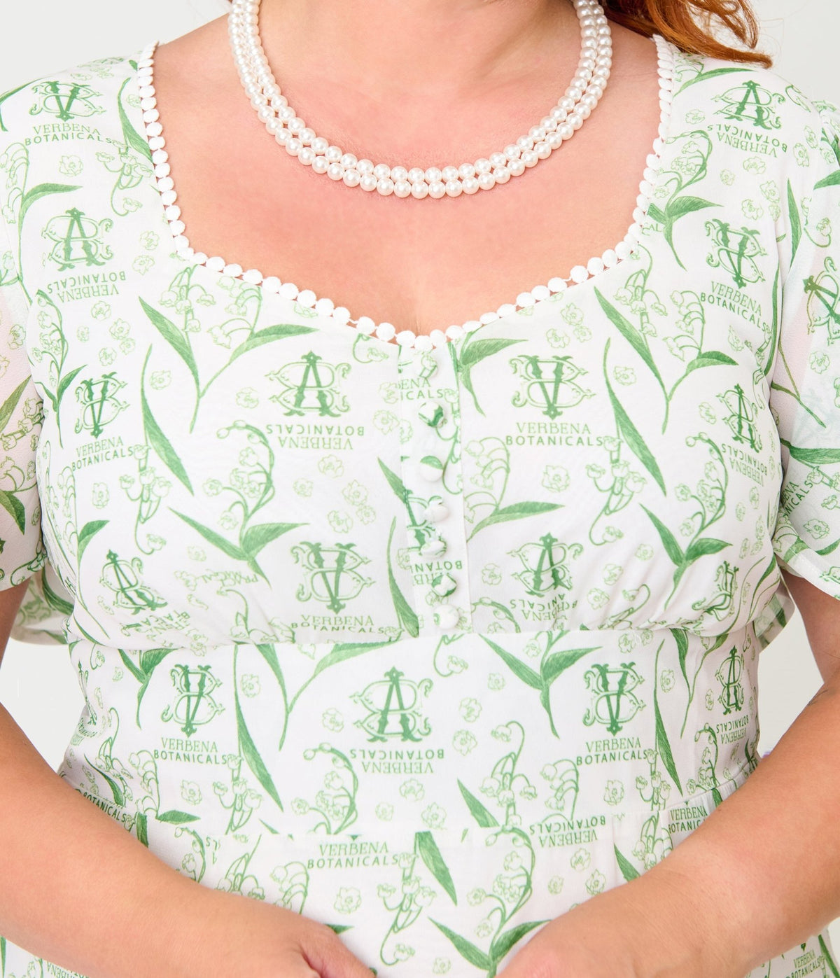 Practical Magic x Unique Vintage Plus Size Verbena Botanical Sally Midi Dress - Unique Vintage -