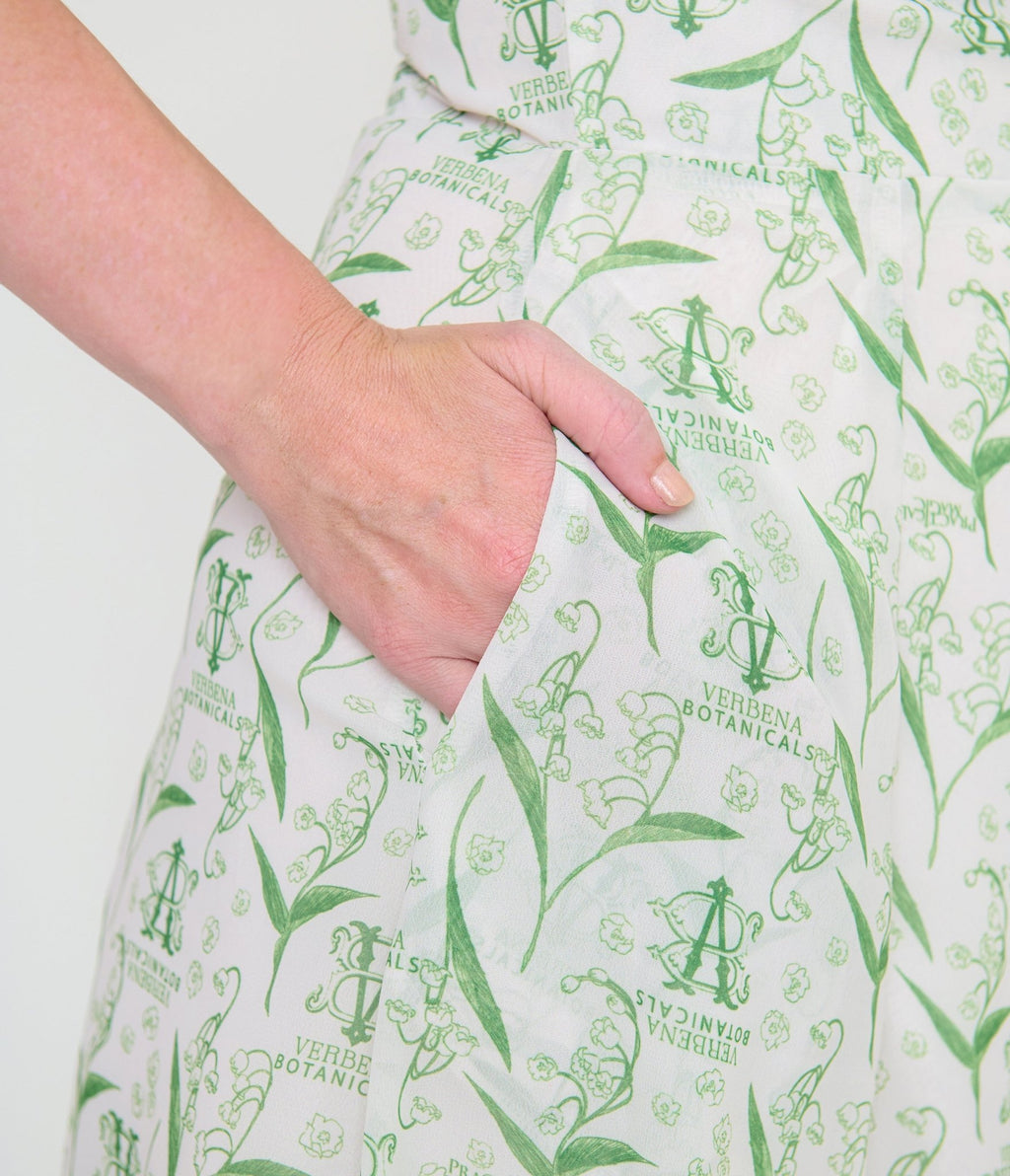 Practical Magic x Unique Vintage Verbena Botanical Sally Midi Dress - Unique Vintage -