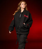 Pre - order Cakeworthy Darth Maul Varsity Jacket - Unique Vintage - Womens, TOPS, OUTERWEAR