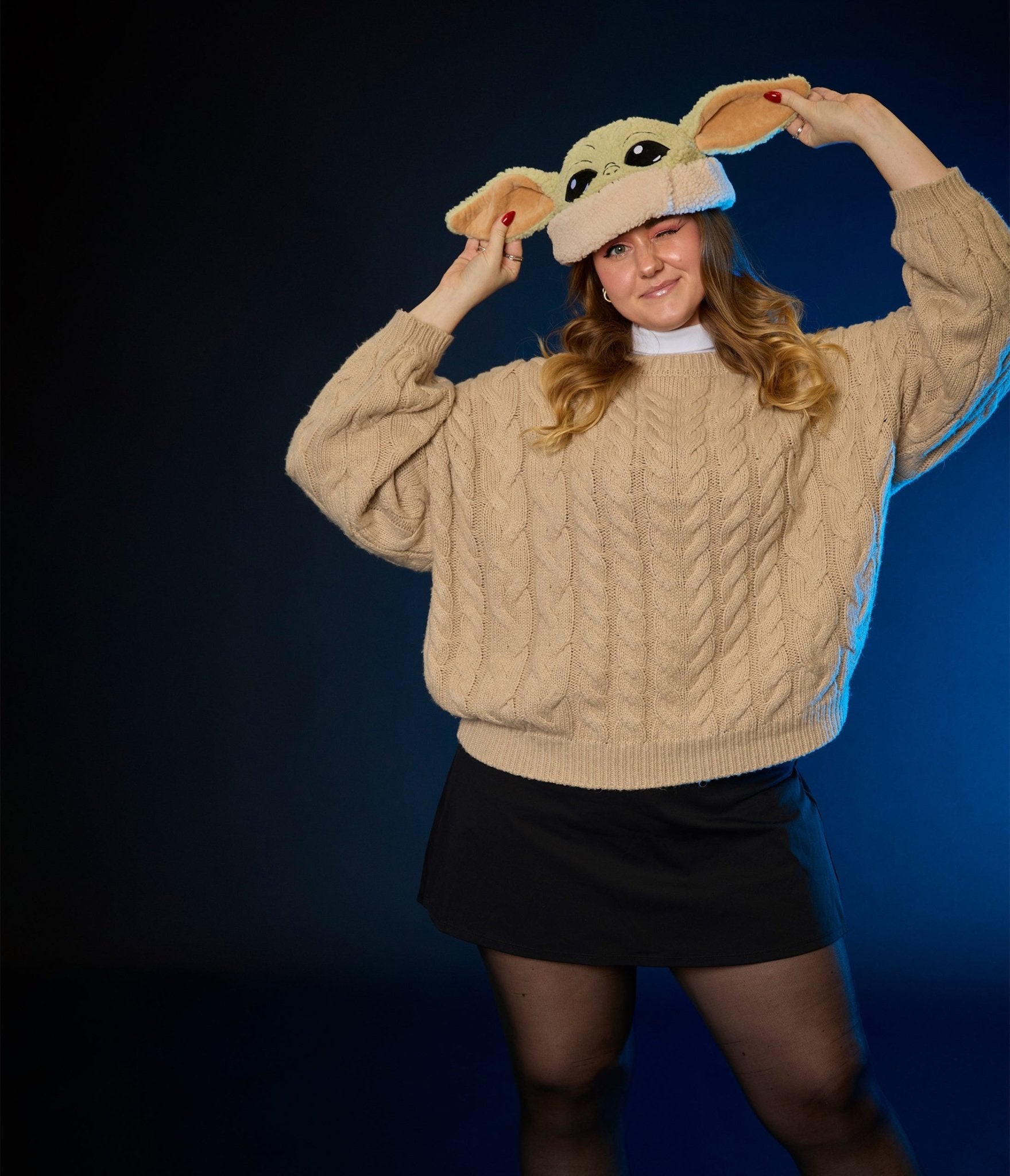 Pre - order Cakeworthy Star Wars Grogu Sherpa Beanie - Unique Vintage - Womens, ACCESSORIES, HATS