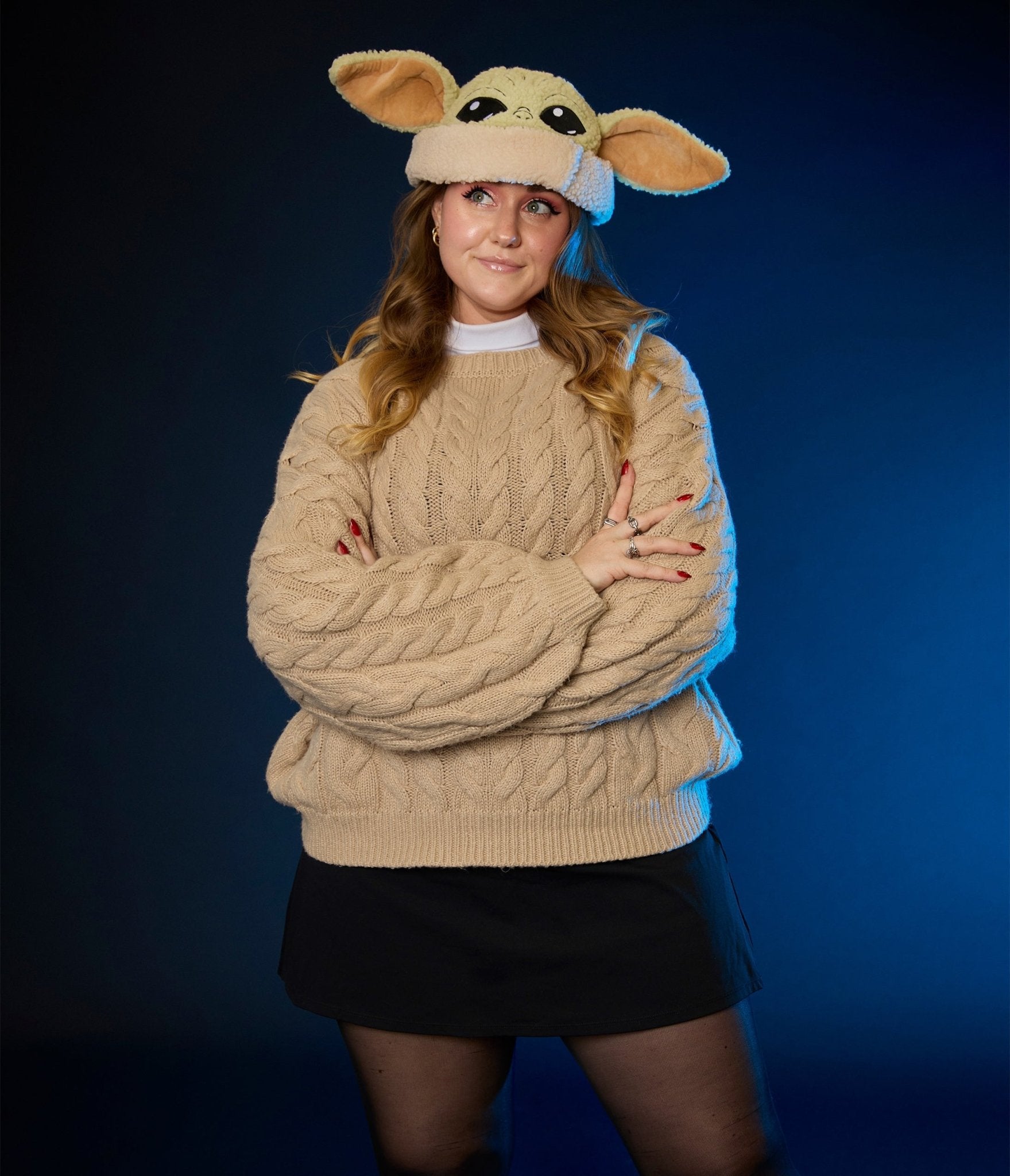 Pre - order Cakeworthy Star Wars Grogu Sherpa Beanie - Unique Vintage - Womens, ACCESSORIES, HATS