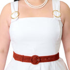 Preorder - Barbie™ x Unique Vintage Plus Size White Picnic Perfect Midi Dress - Unique Vintage - Womens, DRESSES, MIDI