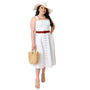 Barbie™ x Unique Vintage Plus Size White Picnic Perfect Midi Dress