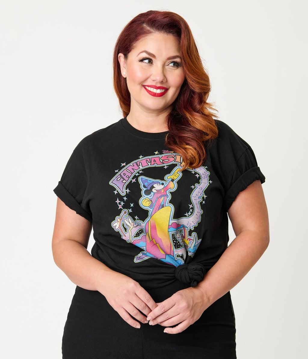 Preorder - Disney Fantasia Collection by Unique Vintage Sorcerers Apprentice Unisex Graphic Tee - Unique Vintage - Unisex, Tops, Knit Tops