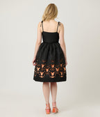 Disney Mickey & Friends Collection By Unique Vintage Black & Orange Mickey Cutout Swing Dress - Unique Vintage - Womens