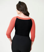 Disney Mickey & Friends Collection by Unique Vintage Black & Orange Mickey Sweater - Unique Vintage - Womens, TOPS