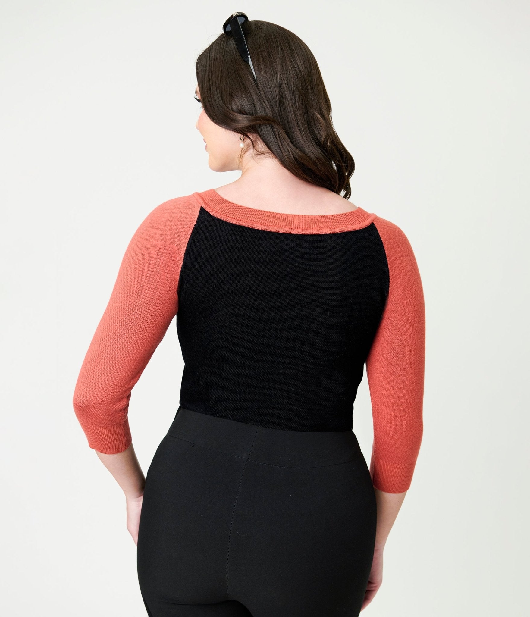 Disney Mickey & Friends Collection by Unique Vintage Black & Orange Mickey Sweater - Unique Vintage - Womens, TOPS