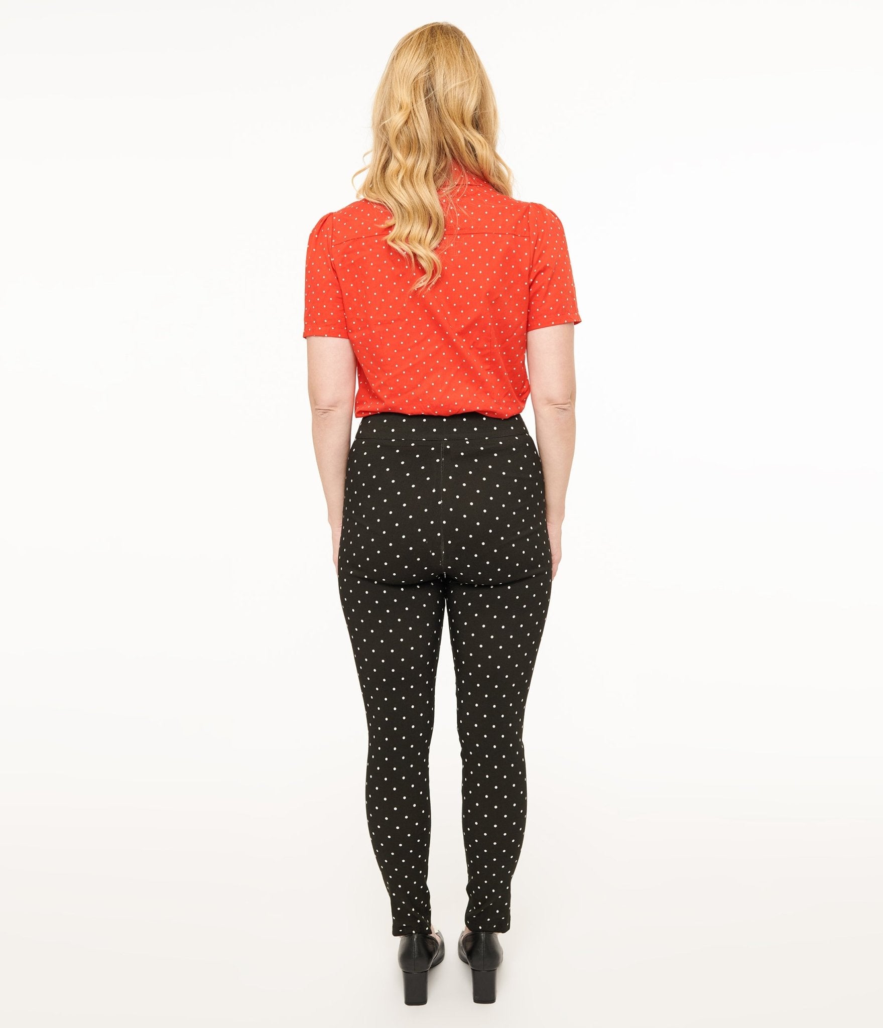 Disney Mickey & Friends Collection by Unique Vintage Black & White Dot Mickey & Minnie Pocket Pants - Unique Vintage - PANTS