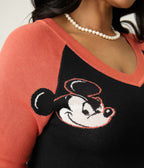 Disney Mickey & Friends Collection by Unique Vintage Plus Black & Orange Mickey Sweater - Unique Vintage - Womens, SWEATERS