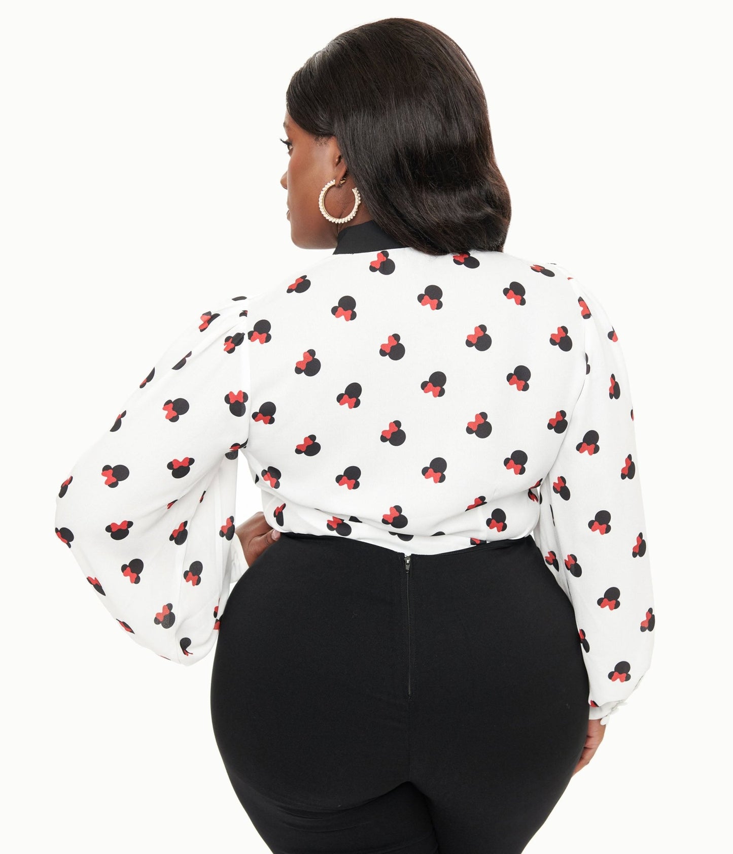 Disney Mickey & Friends Collection by Unique Vintage Plus Minnie Mouse Stamp Gwen Blouse -Unique Vintage - Womens, WOVEN TOPS