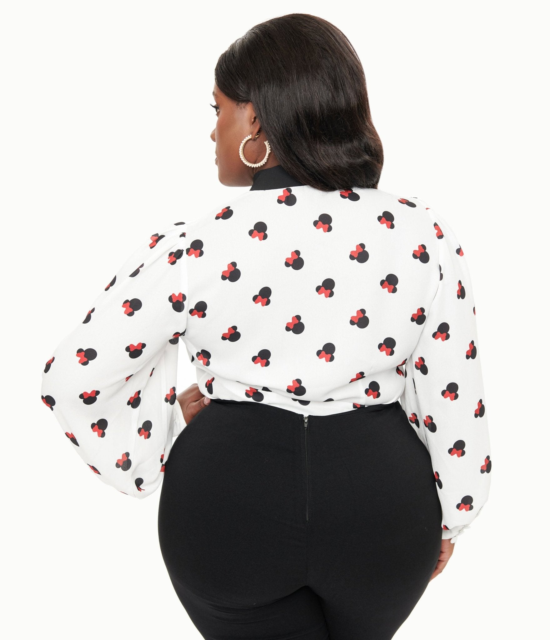 Disney Mickey & Friends Collection by Unique Vintage Plus Minnie Mouse Stamp Gwen Blouse -Unique Vintage - Womens, WOVEN TOPS