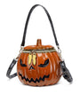 Orange Leatherette Jack-o-Lantern Handbag