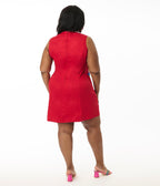 Preorder - Smak Parlour Plus Size Red Rainbow Pocket Mod Shift Dress - Unique Vintage - Womens, DRESSES, SHIFTS