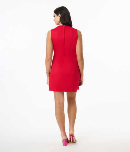 Preorder - Smak Parlour Red Rainbow Pocket Mod Shift Dress - Unique Vintage - Womens, DRESSES, SHIFTS