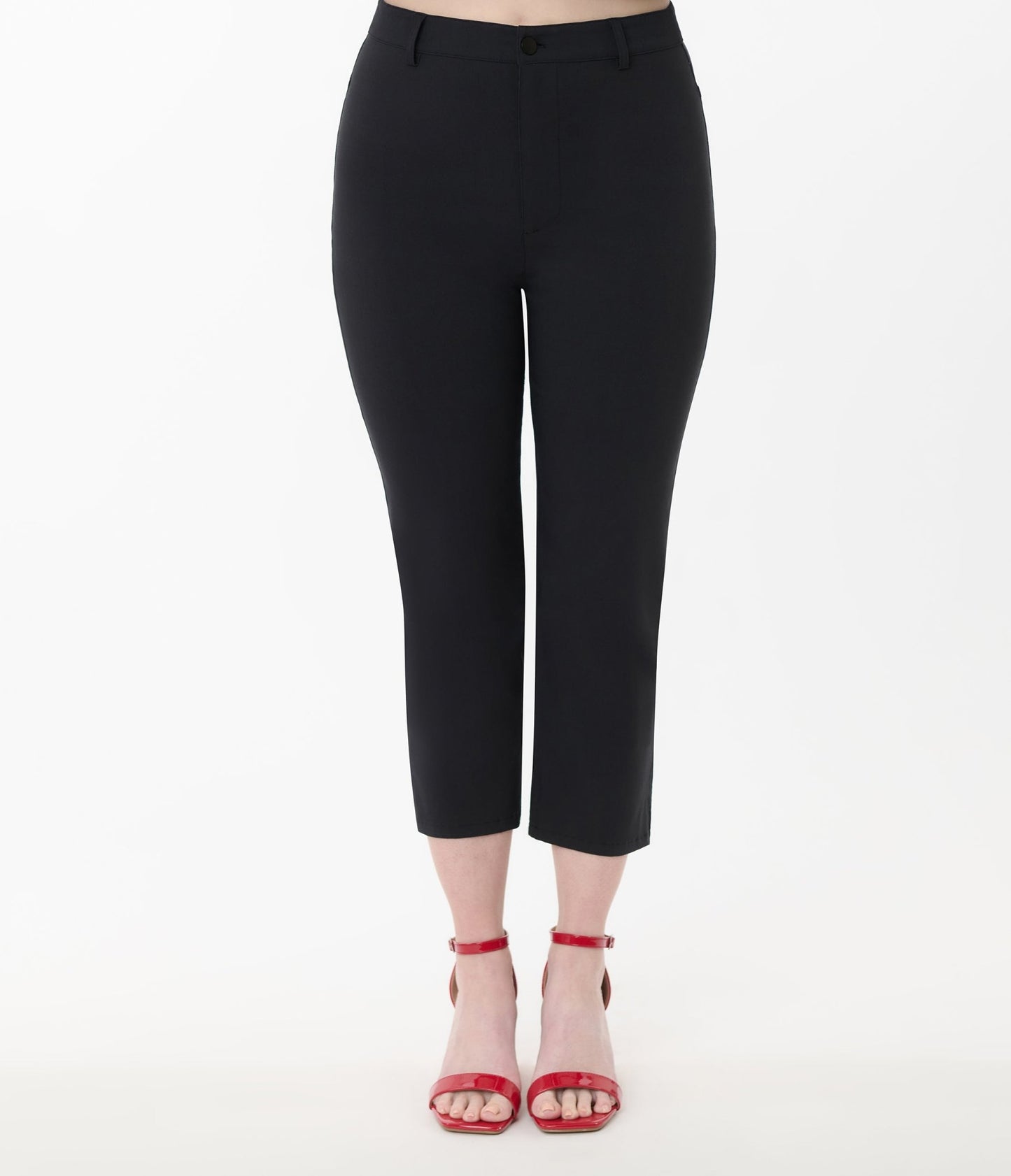 Preorder - Unique Vintage Black & Rainbow Rachelle Capri Pants - Unique Vintage - Womens, BOTTOMS, PANTS