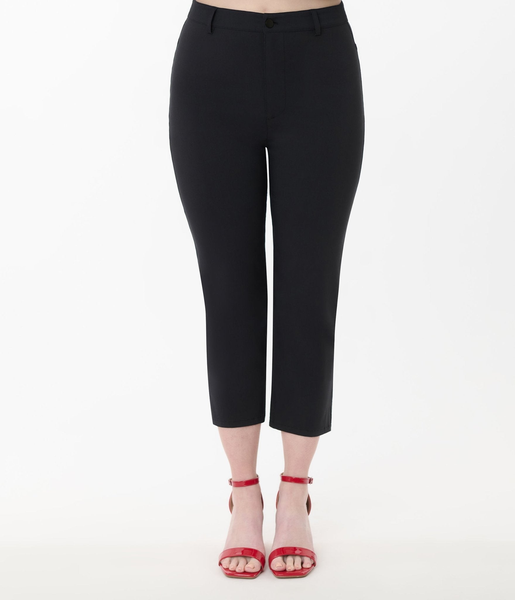 Preorder - Unique Vintage Black & Rainbow Rachelle Capri Pants - Unique Vintage - Womens, BOTTOMS, PANTS