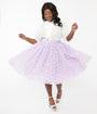 Unique Vintage Plus Size 1950s Lavender & Blue Butterfly Tulle Sweetie Pie Flare Skirt