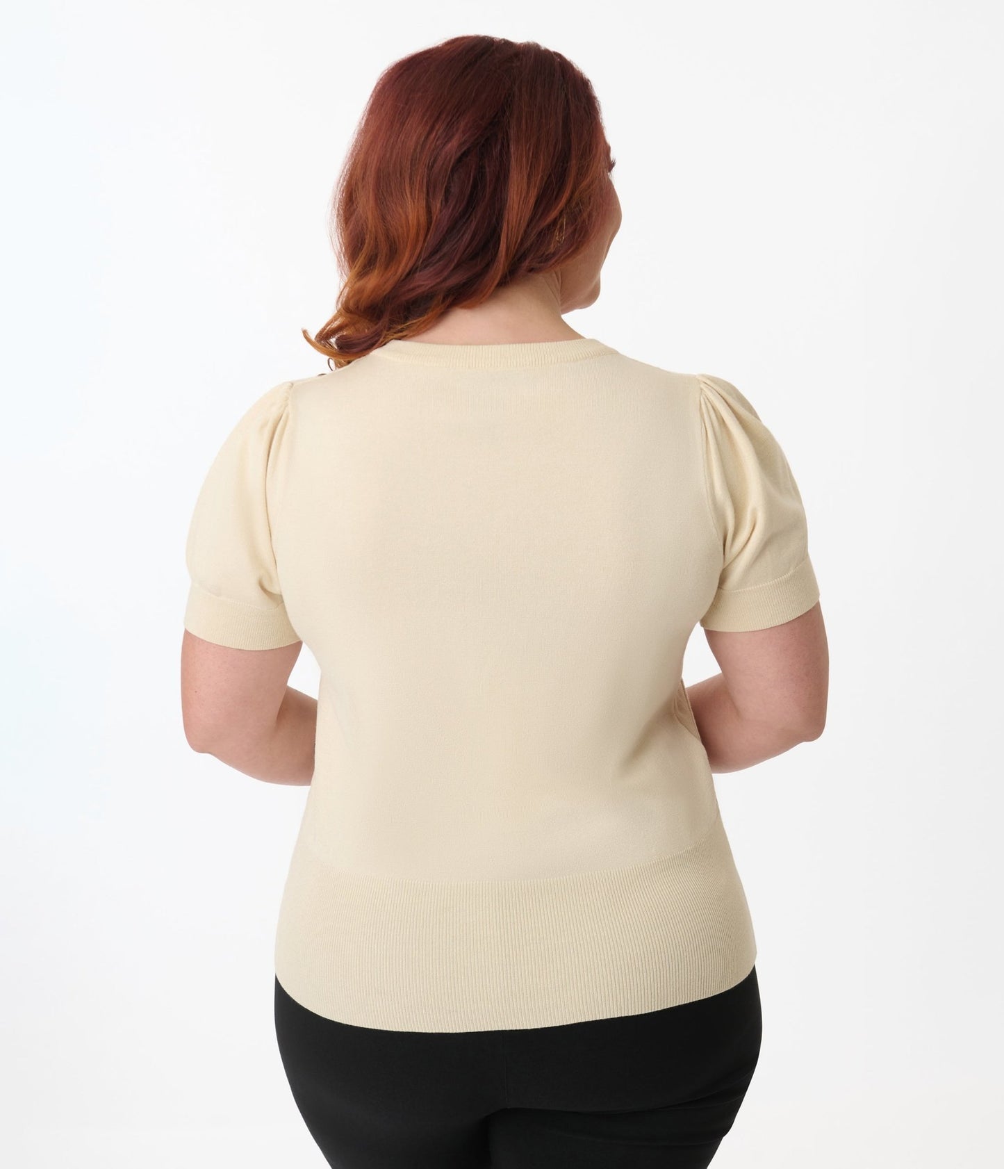 Preorder - Unique Vintage Plus Size Cream Chicken Embroidered Sweater - Unique Vintage - Womens, TOPS, SWEATERS