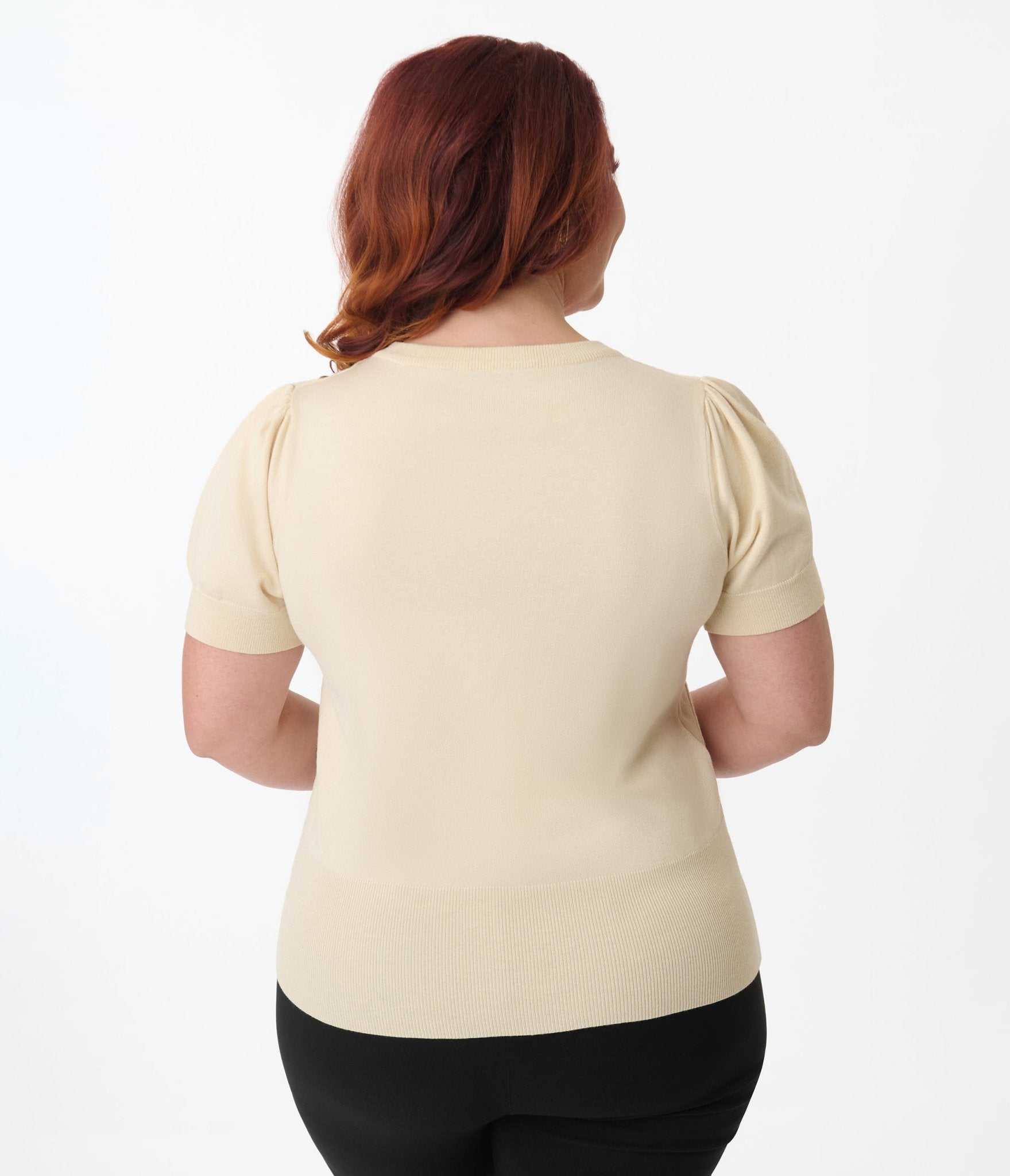 Preorder - Unique Vintage Plus Size Cream Chicken Embroidered Sweater - Unique Vintage - Womens, TOPS, SWEATERS