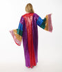 Preorder- Unique Vintage Rainbow Sequin Striped Long Kimono