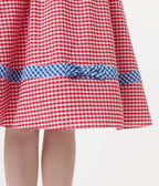 Preorder - Unique Vintage Red & Blue Gingham Swing Dress - Unique Vintage - Womens, DRESSES, SWING