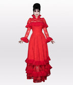 Preorder - Weasel Wear Red One Big Dark Room Lace Gown - Unique Vintage - Womens, DRESSES, MAXI