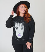 Beetlejuice x Unique Vintage Plus Size Black Lydia Deetz Long Sleeve Sweater