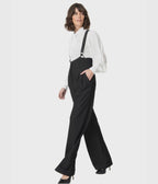 Unique Vintage 1930s Black & White Pin Stripe Thelma Suspender Pants