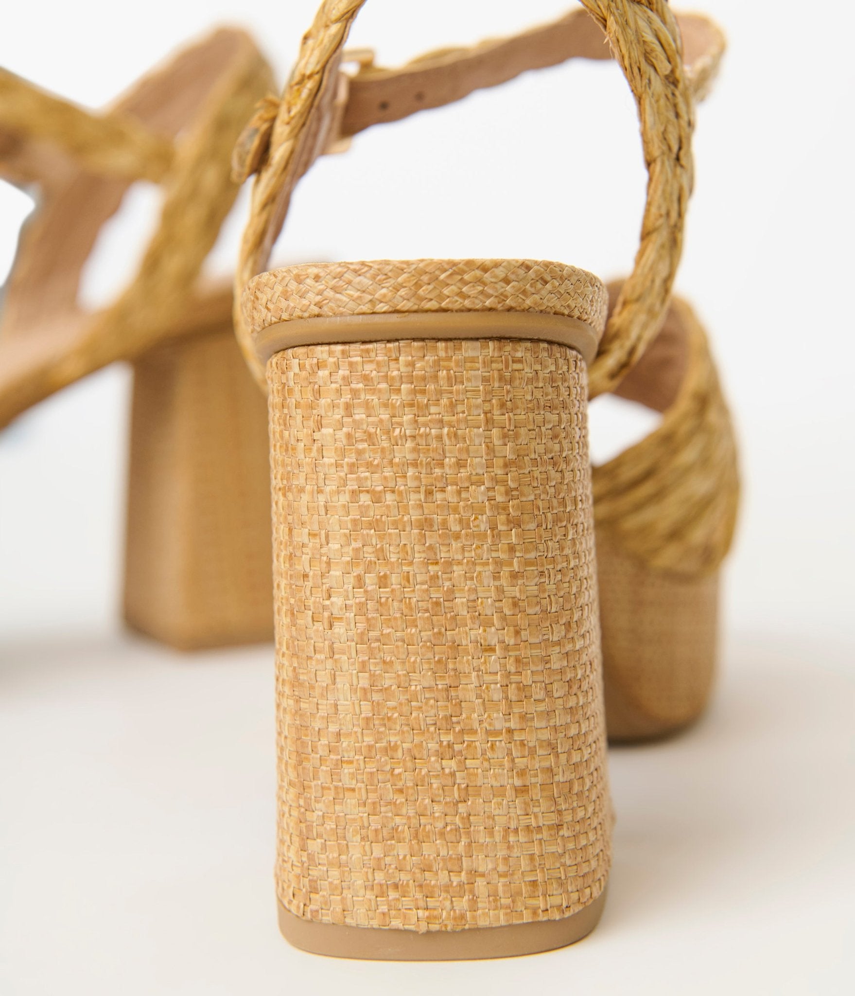 Raffia Teacup Platform Heels - Unique Vintage - Womens, SHOES, HEELS