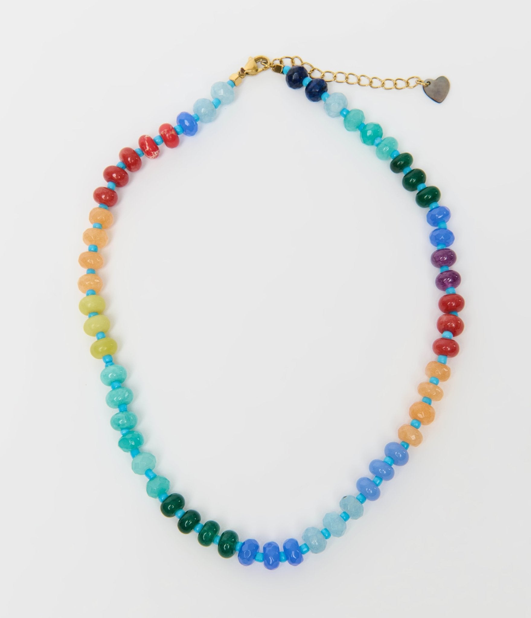Rainbow Beaded Choker - Unique Vintage - Womens, ACCESSORIES, JEWELRY