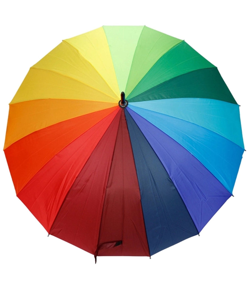 Rainbow Colorblock Stick Umbrella - Unique Vintage - Womens, ACCESSORIES, GIFTS/HOME