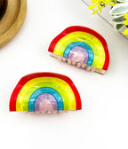 Rainbow Hair Claw Clip - Unique Vintage - Womens, ACCESSORIES, HAIR