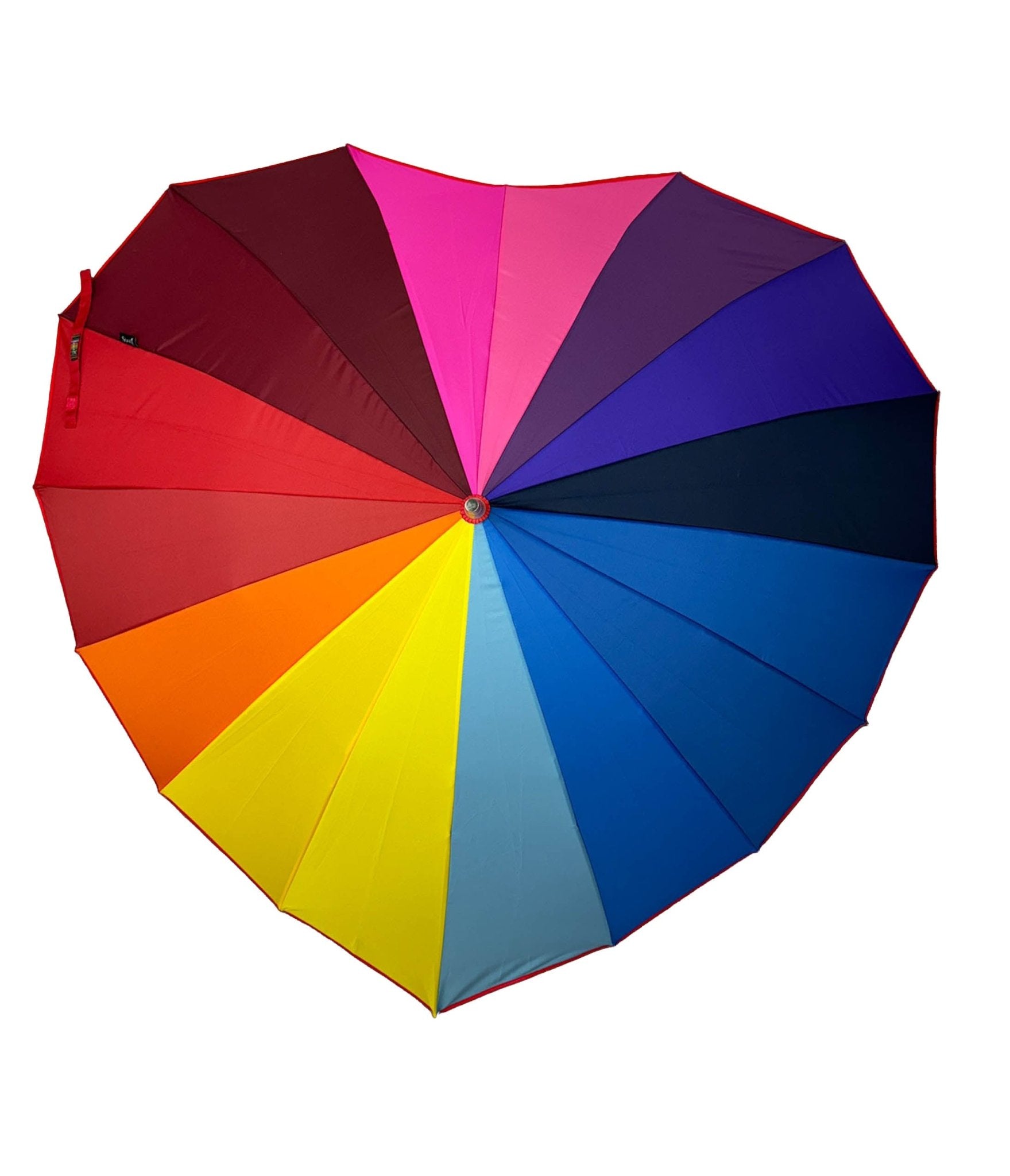 Rainbow Heart Shaped Umbrella - Unique Vintage - Womens, ACCESSORIES, UMBRELLAS