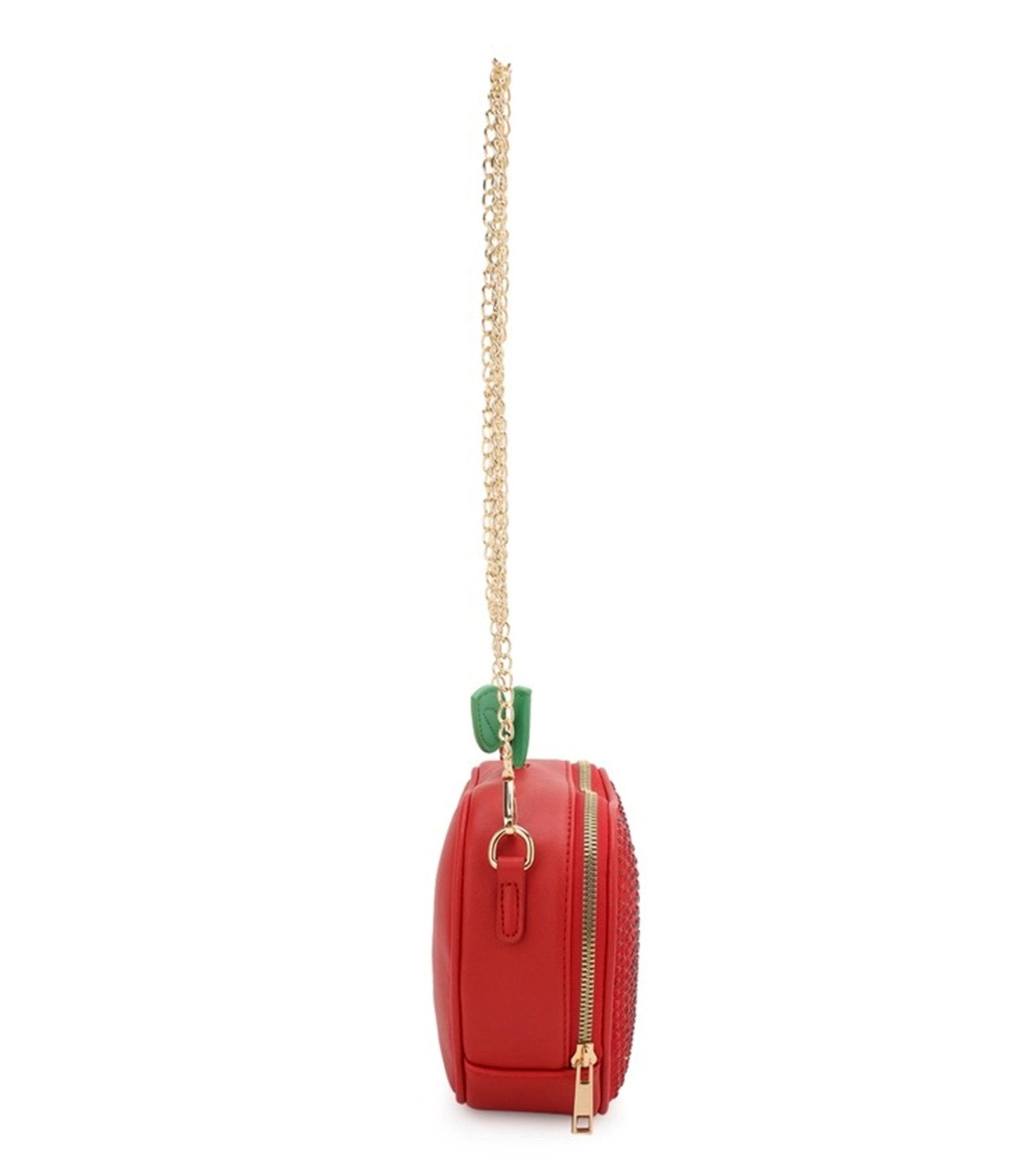 Red Apple Rhinestone Crossbody Bag - Unique Vintage - Womens, ACCESSORIES, HANDBAGS