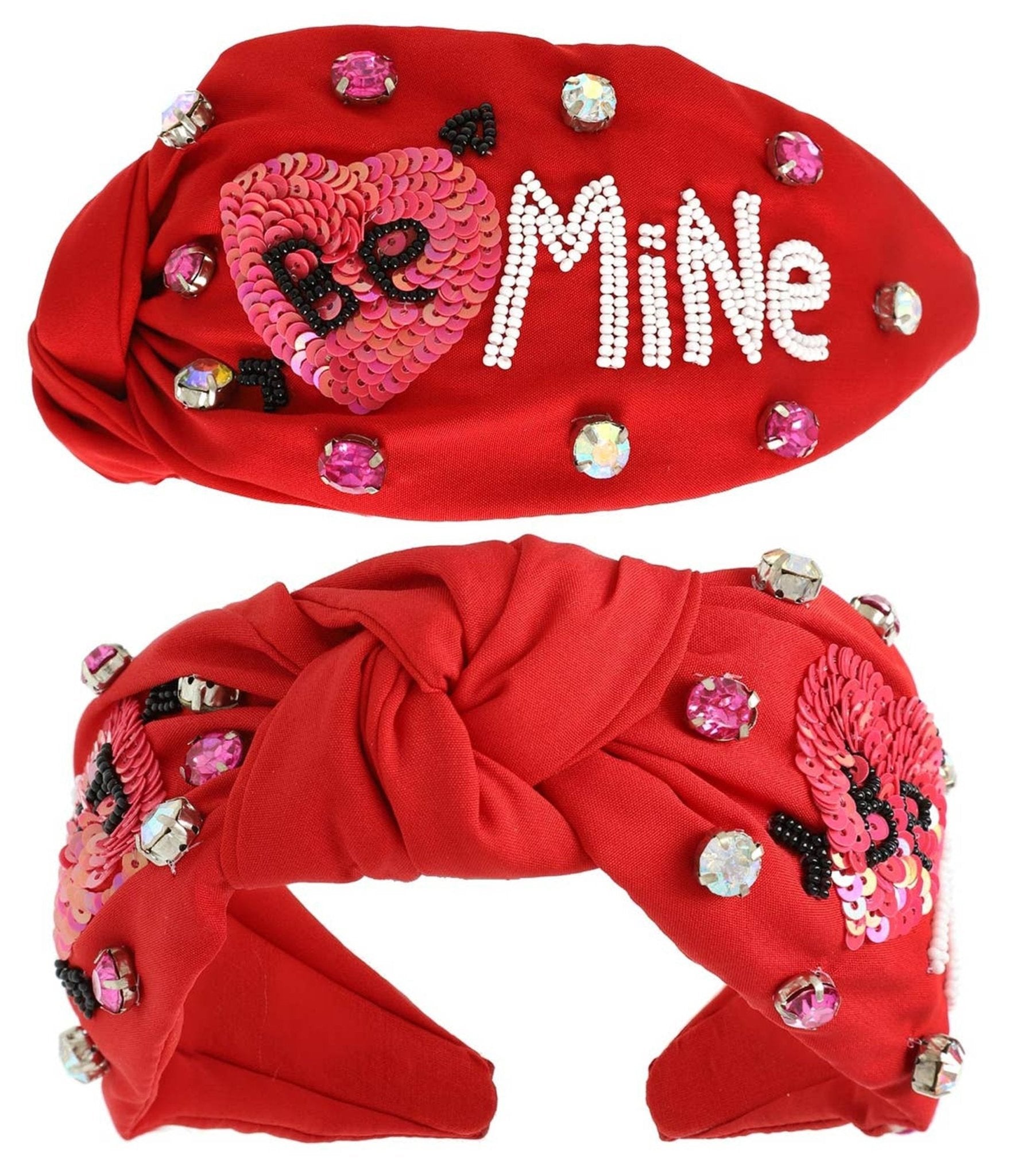 Red Be Mine Knotted Headband - Unique Vintage - Womens, ACCESSORIES, HAIR