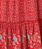 Red Bohemian Lace Maxi Skirt - Unique Vintage - Womens, BOTTOMS, SKIRTS
