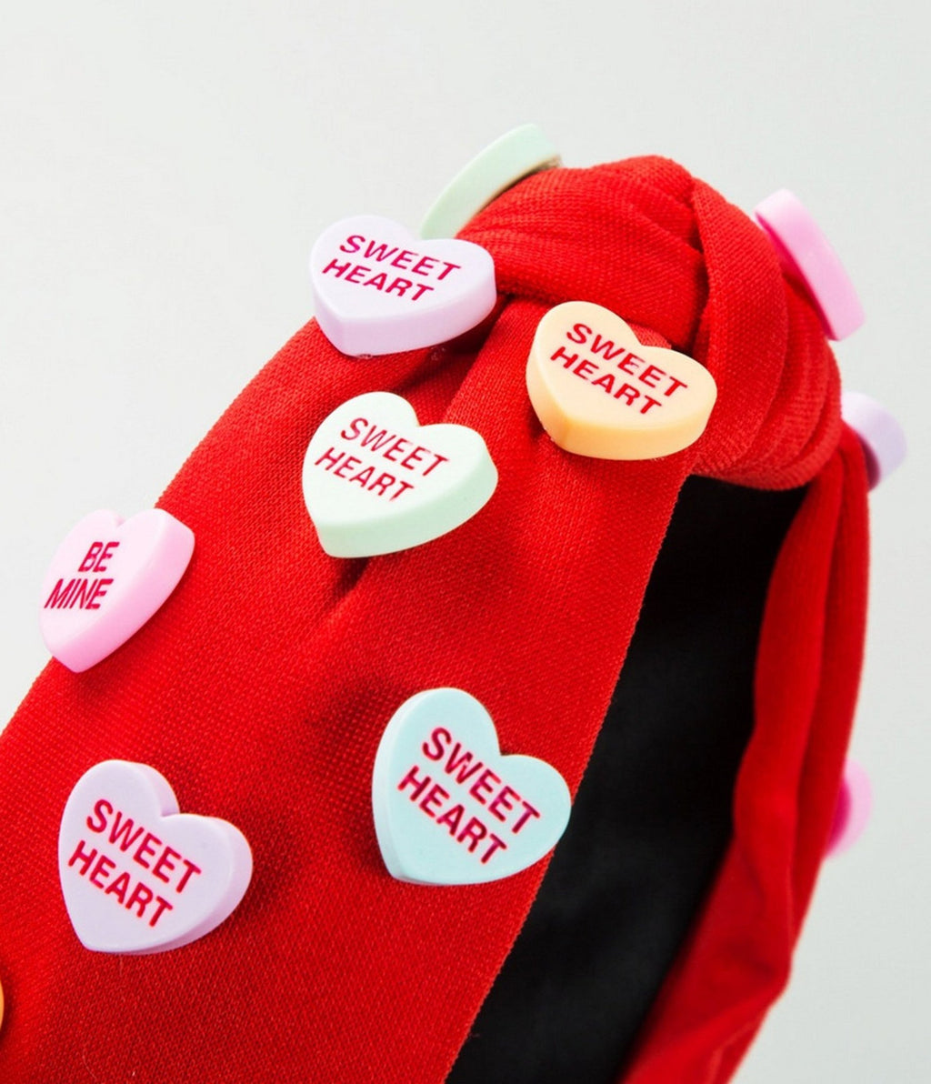 Red Candy Heart Headband - Unique Vintage - Womens, ACCESSORIES, HAIR