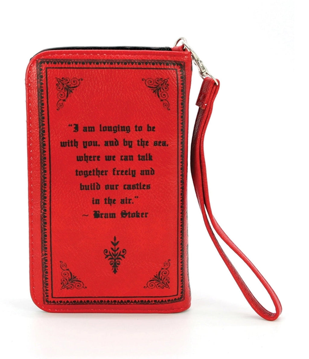Red Faux Leather Dracula Novel Wallet - Unique Vintage - Womens, ACCESSORIES, HANDBAGS