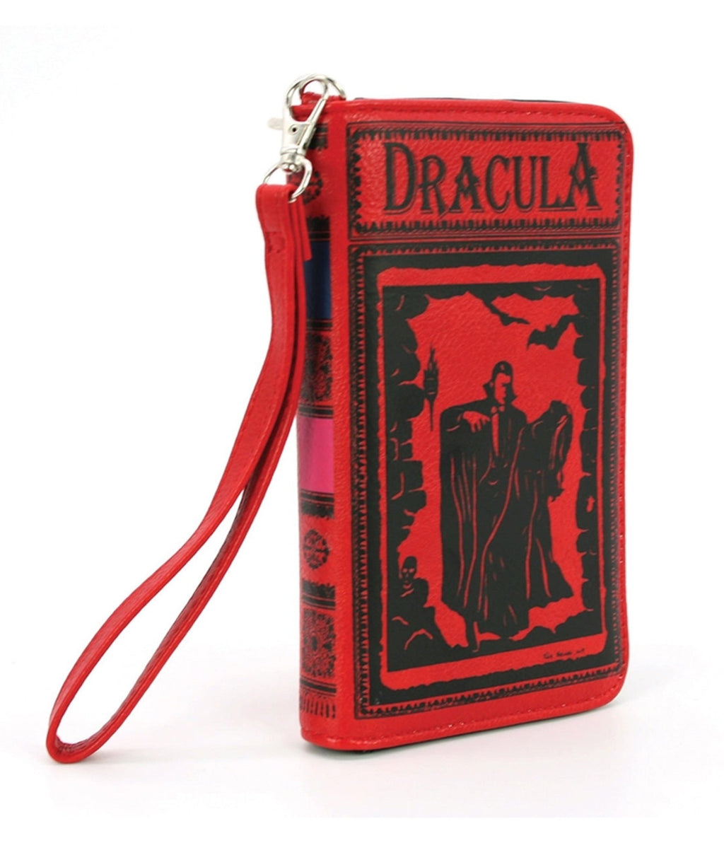 Red Faux Leather Dracula Novel Wallet - Unique Vintage - Womens, ACCESSORIES, HANDBAGS