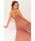 Red Gingham Sleeveless Midi Dress - Unique Vintage - Womens, DRESSES, MIDI