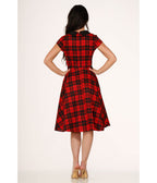 Red Plaid Swing Dress - Unique Vintage - Womens, DRESSES, SWING