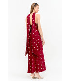 Red Polka Dot Magdalena Maxi Dress - Unique Vintage - Womens, DRESSES, MAXI