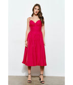 Red Sweetheart Midi Dress - Unique Vintage - Womens, DRESSES, MIDI
