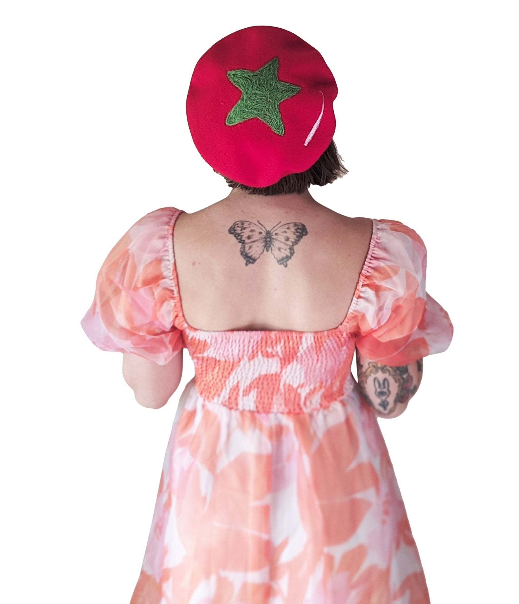 Red Tomato Wool Beret - Unique Vintage - Womens, ACCESSORIES, HATS