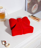 Red Velvet Bow Jewelry Box - Unique Vintage - Womens, ACCESSORIES, GIFTS/HOME