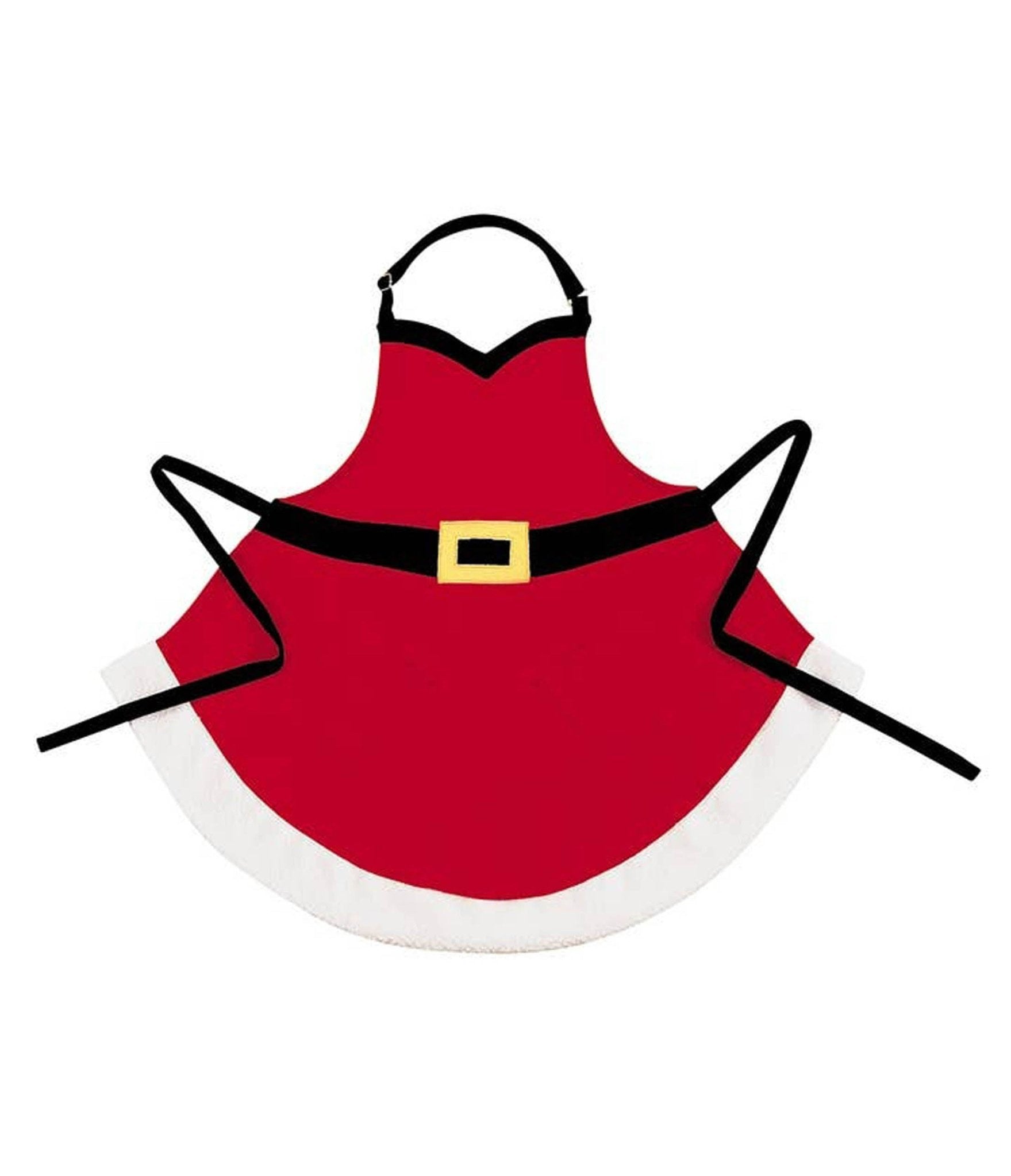 Red Velvet Mrs Claus Apron - Unique Vintage - Womens, ACCESSORIES, GIFTS/HOME