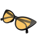 Retro Black & Orange Lens Cat Eye Sunglasses - Unique Vintage - Womens, ACCESSORIES, SUNGLASSES