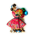Retro Spring Shopping Brooch - Unique Vintage - Womens, ACCESSORIES, JEWELRY