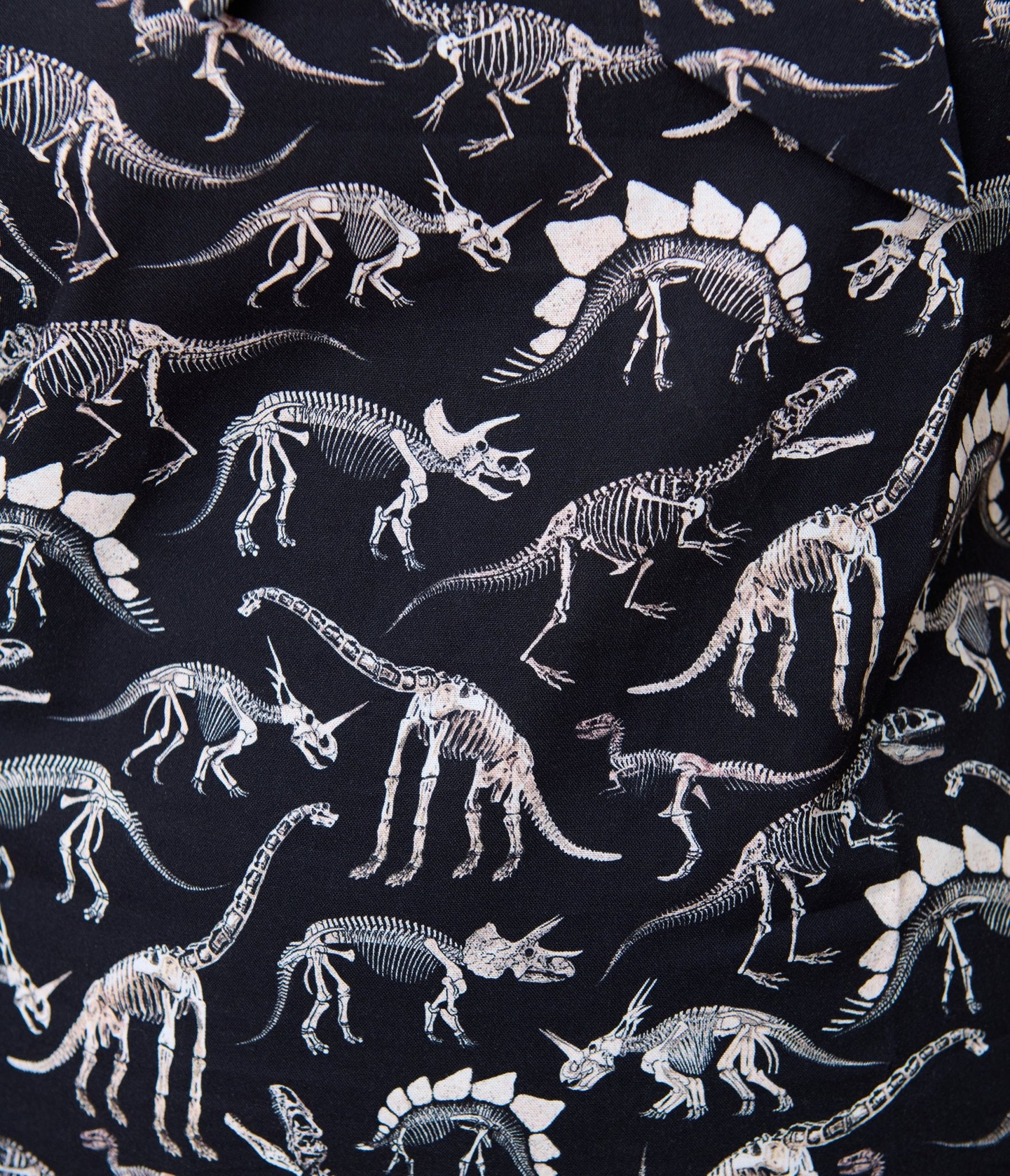 Retrolicious Black Dinosaur Bones Cotton Bow Blouse - Unique Vintage - Womens, TOPS, WOVEN TOPS