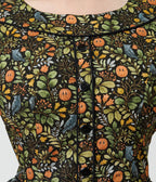 Retrolicious Black Fall Pumpkin Elizabeth Cotton Swing Dress - Unique Vintage - Womens, DRESSES, SWING